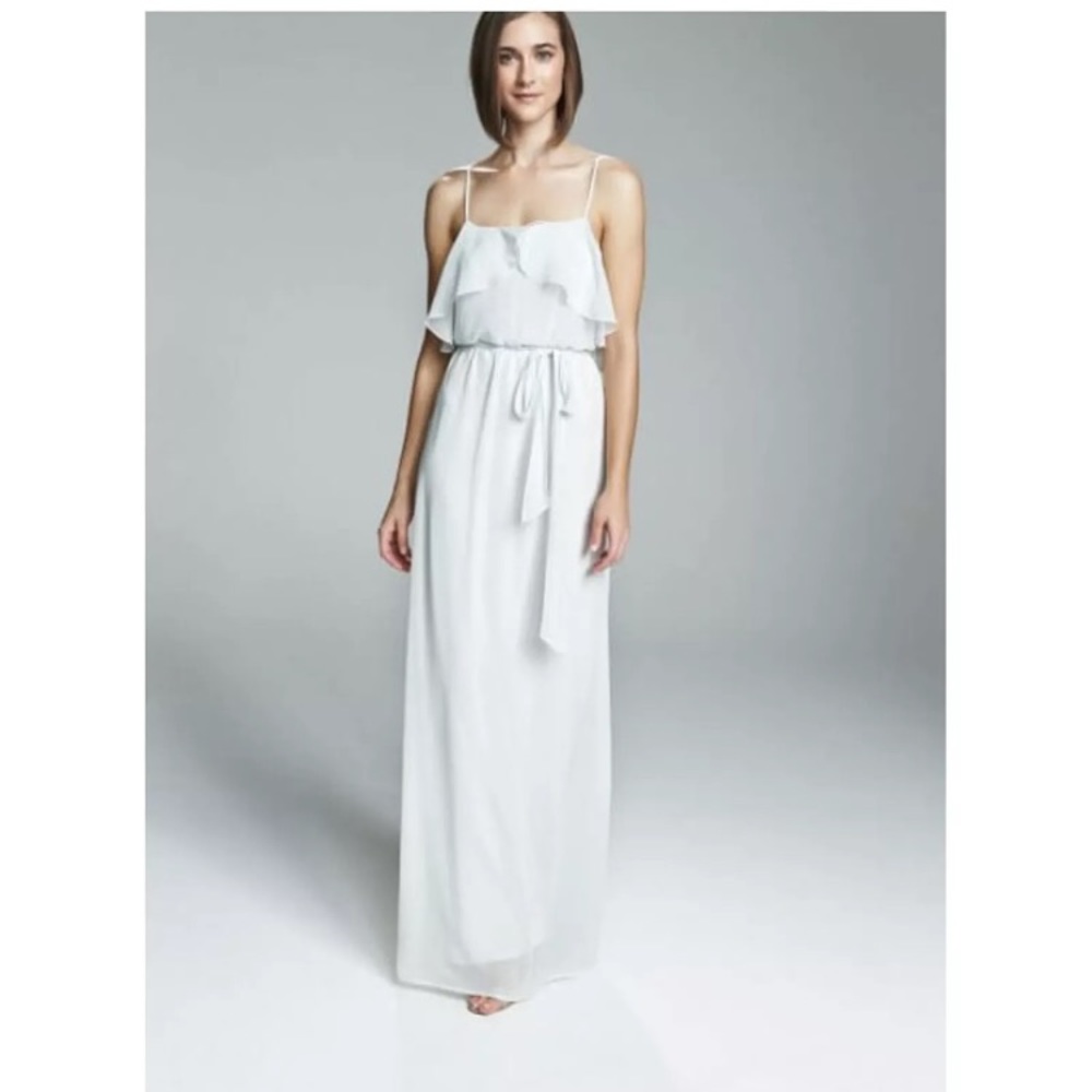 Nouvelle Amsale Flutter Ruffle Chiffon