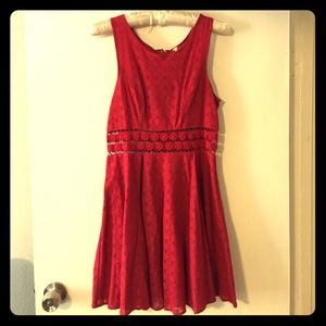 Free People mini lacy dress w/ sheer flower detail