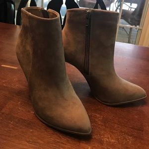 Taupe booties - never worn