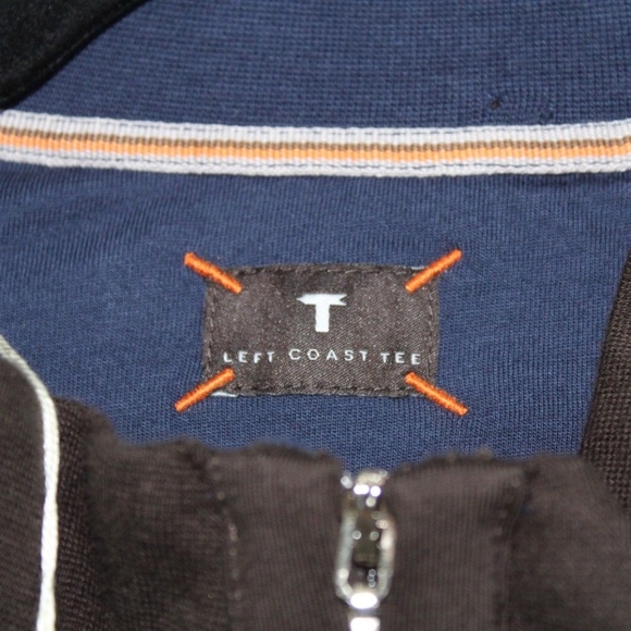 New Left Coast Tee Half Zip Golf Sweater XL Blue - Picture 2 of 5