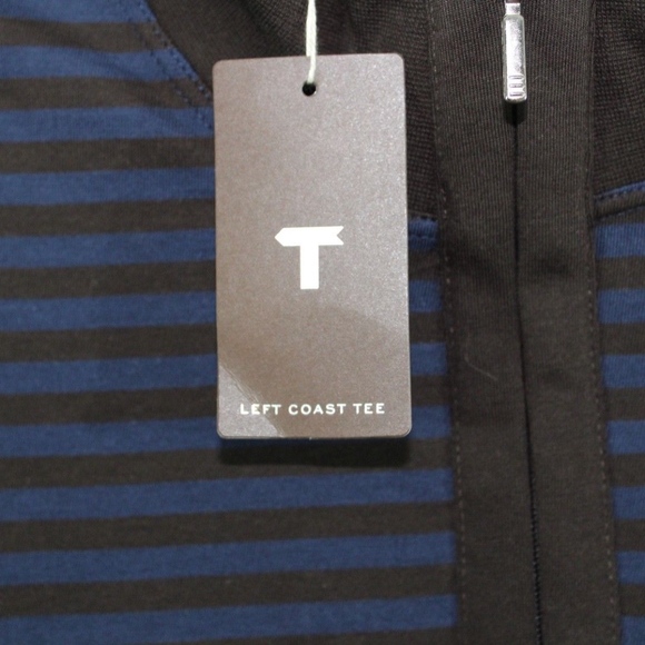 New Left Coast Tee Half Zip Golf Sweater XL Blue - Picture 3 of 5