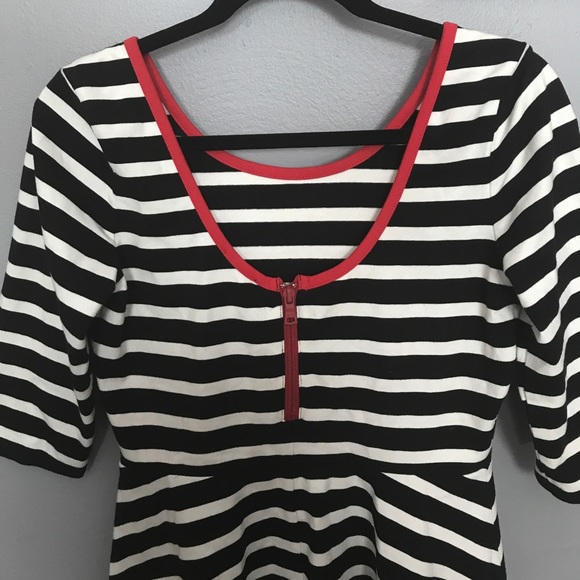 Express 3/4 Sleeve Striped Dress - Picture 3 of 6
