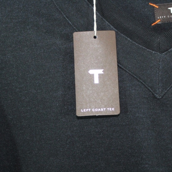 New Left Coast Tee Elbow Patch V-Neck Sweater - Picture 3 of 5