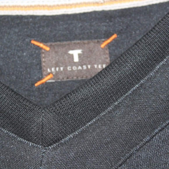 New Left Coast Tee Elbow Patch V-Neck Sweater - Picture 2 of 5