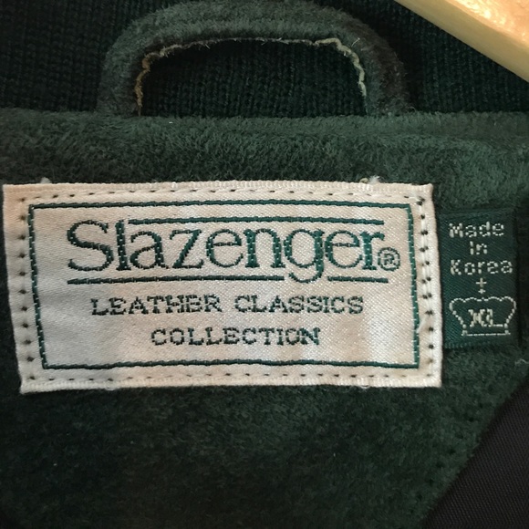 Men's Slazenger Leather Jacket - Picture 3 of 4