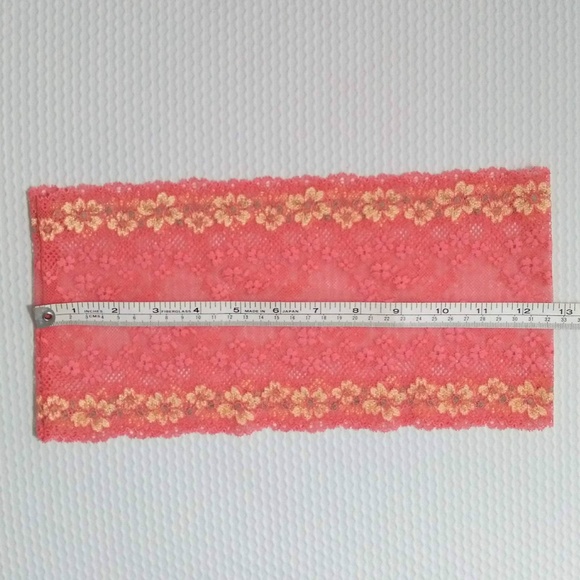 NWOT Bandeau Orange w/Yellow Flower Lace Tube - Picture 8 of 8
