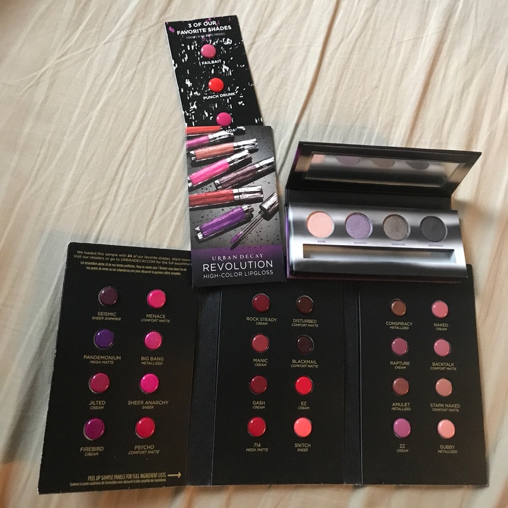 UD Urban Decay naked vices palette lipstick gloss