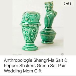 Anthropologie Shangri-la Salt + Pepper Shaker Set Anthropologie Shangri-la Salt + Pepper Shaker Set