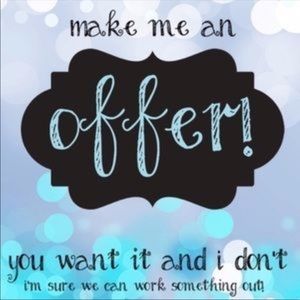 Accepting mostly all offers! Accepting mostly all offers!