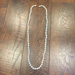 White Pearl Like Long Necklace White Pearl Like Long Necklace