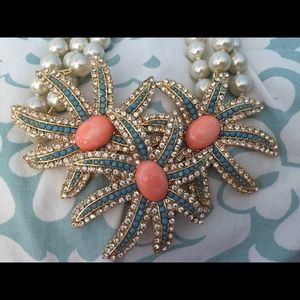 Joan Rivers Pearl, Turq, Coral & Crystal Necklace Joan Rivers Pearl, Turq, Coral & Crystal Necklace