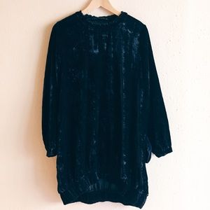 BLUE VELVET Balloon dress