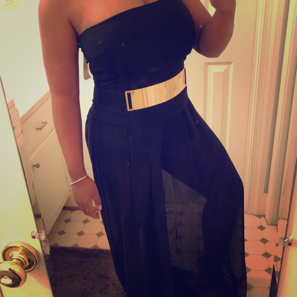 Black strapless pants jumpsuit!