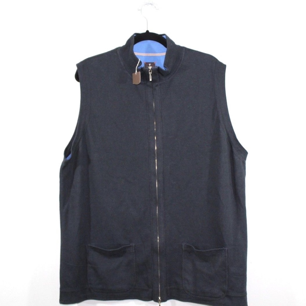 New Left Coast Tee Full Zip Sweater Vest XL Black