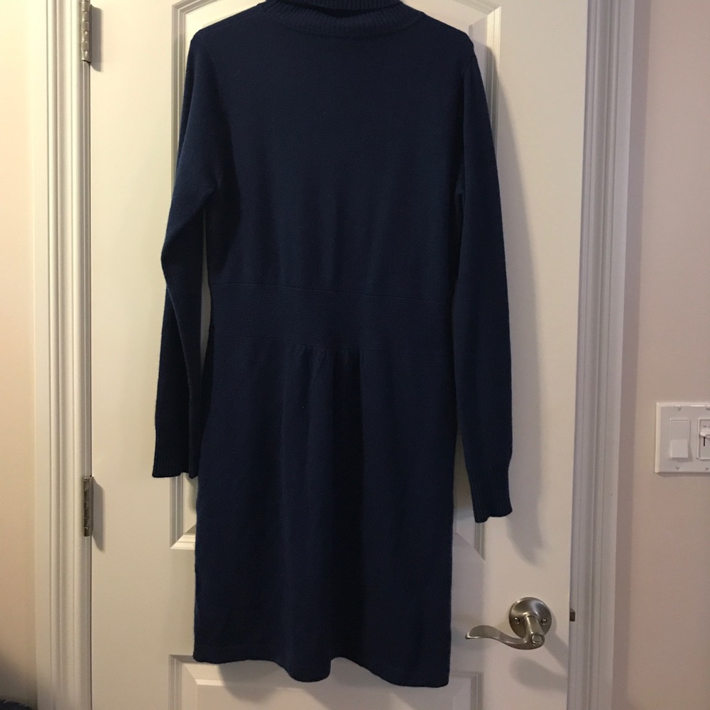 Blue cashmere sweater dress