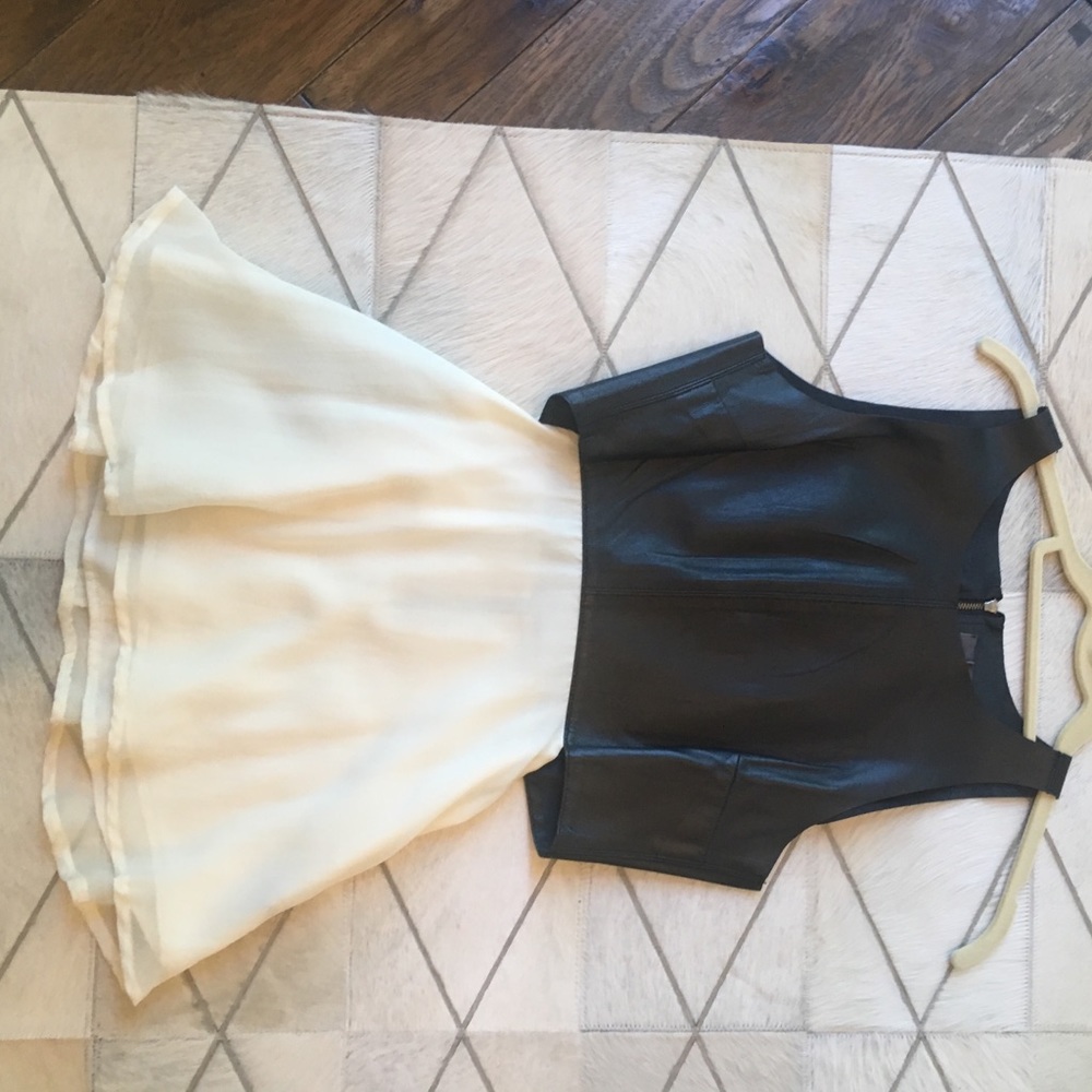 Half leather top