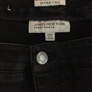 Black straight leg jeans