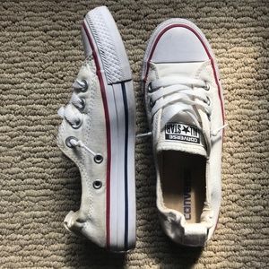 White converse all star slip on sneakers