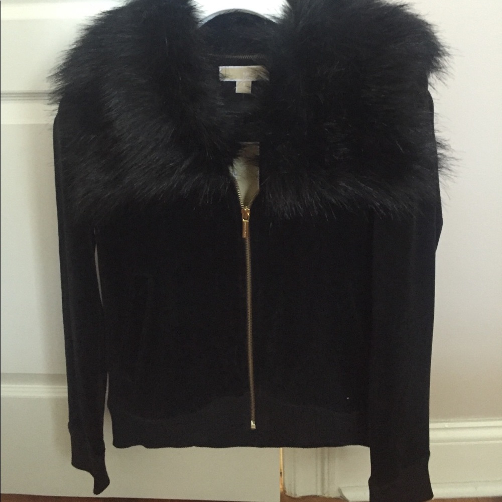Michael Kors fur hooded sweater