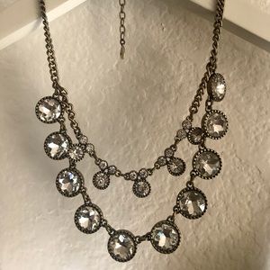 Tiered crystal necklace.