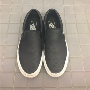 Vans perforated leather black sz 7