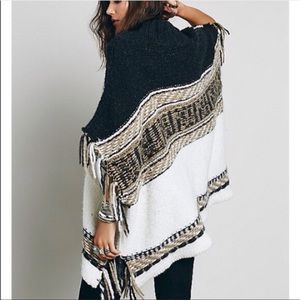 Free People woven poncho