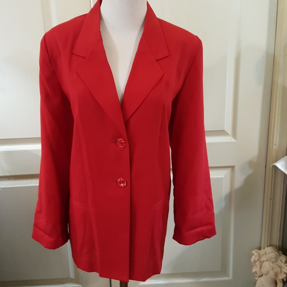 Sag Harbor Red Blazer. Size 10 Petite.