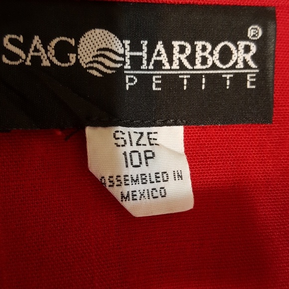 Sag Harbor Red Blazer. Size 10 Petite. - Picture 7 of 8