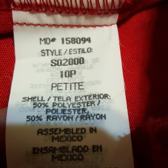 Sag Harbor Red Blazer. Size 10 Petite. - Picture 8 of 8