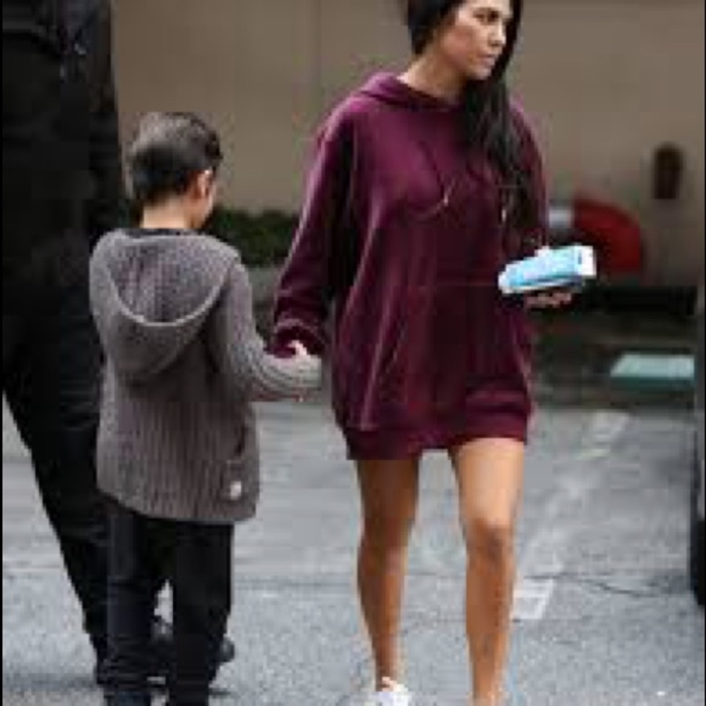Sweatshirt dress velvet
