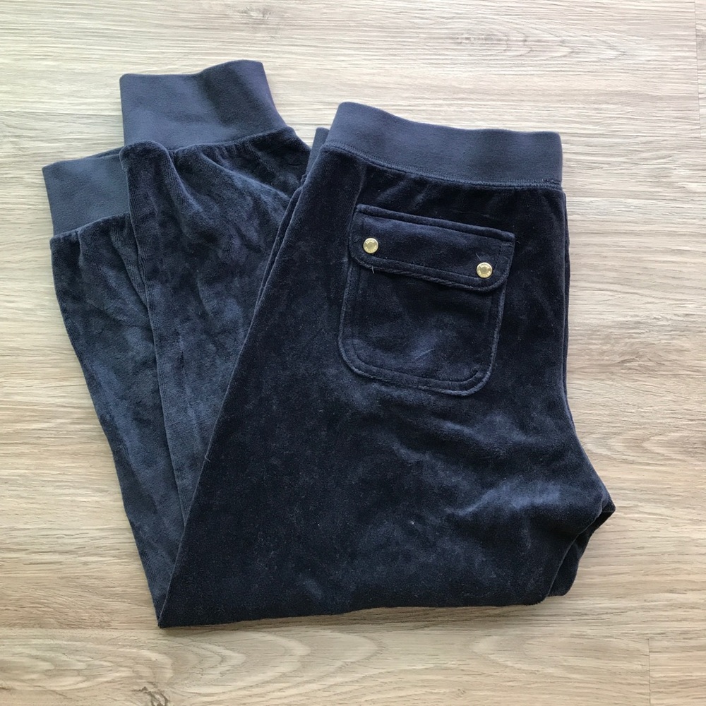 Juicy couture navy velour capris