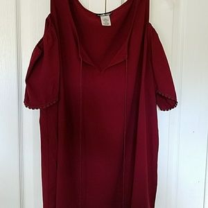 Maroon Cold Shoulder