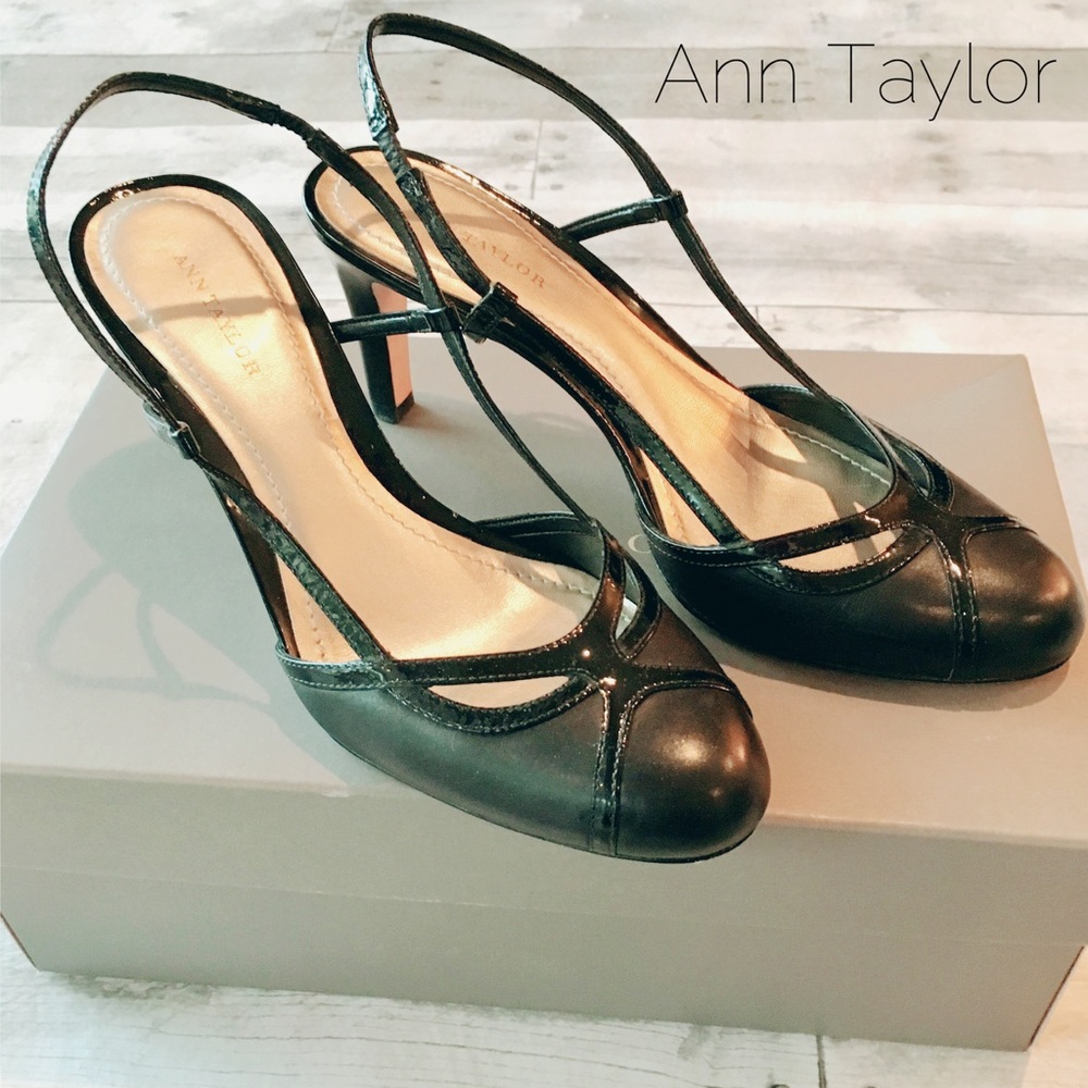 Mary Jane slingback smooth/patent leather heels