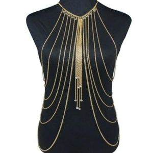 Gold splendid body chain