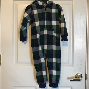 24 months fleece winter one piece with hood