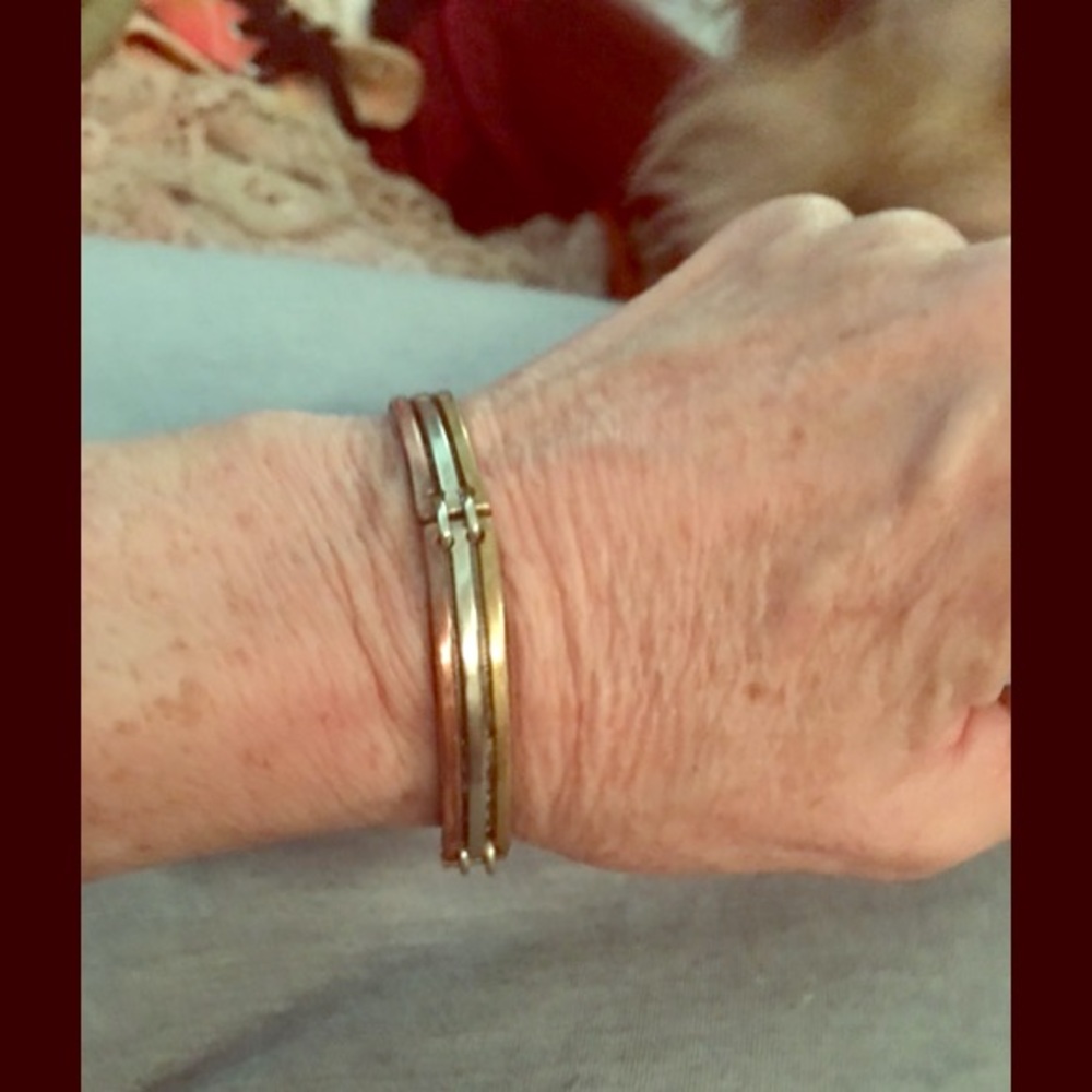 Vintage Taxco " married metals" modernist bracelet