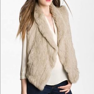 NWT June Rabbit Fur Vest -- Small
