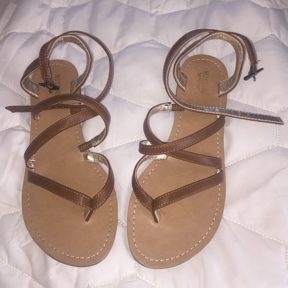 Mossimo Supply Co Strappy Sandals Brown