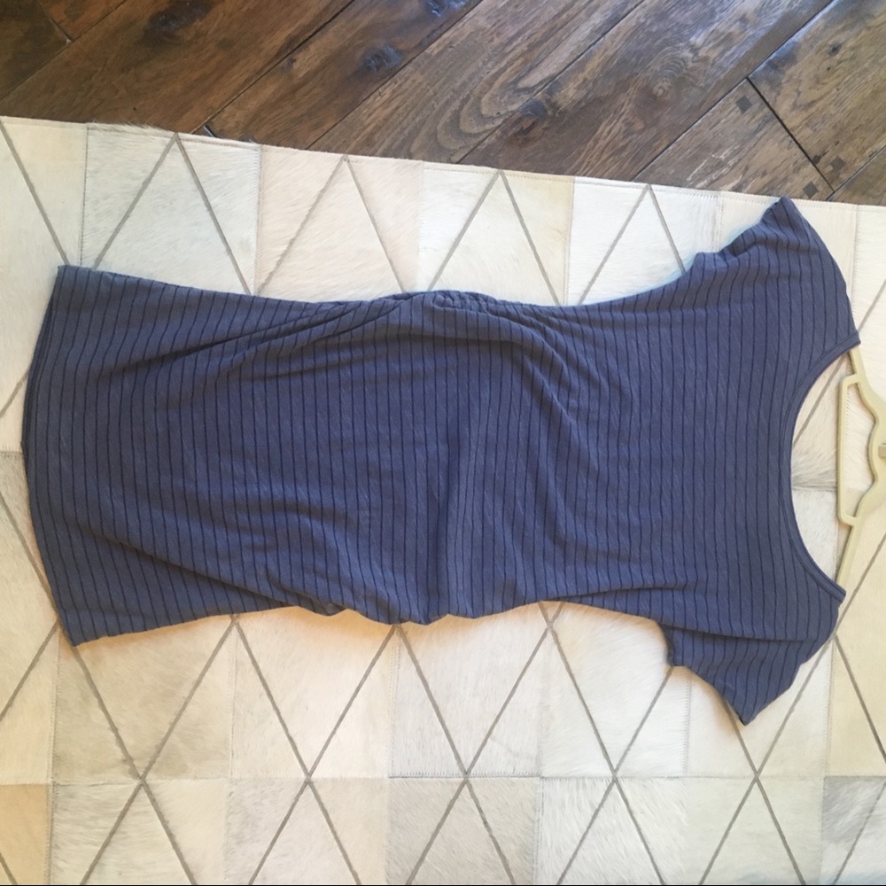 Midi dress with rouches on sides