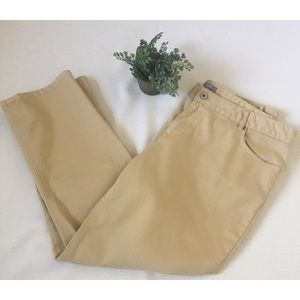 🎄J.Jill Yellow Tan Capri Cropped Pants Stretch 12