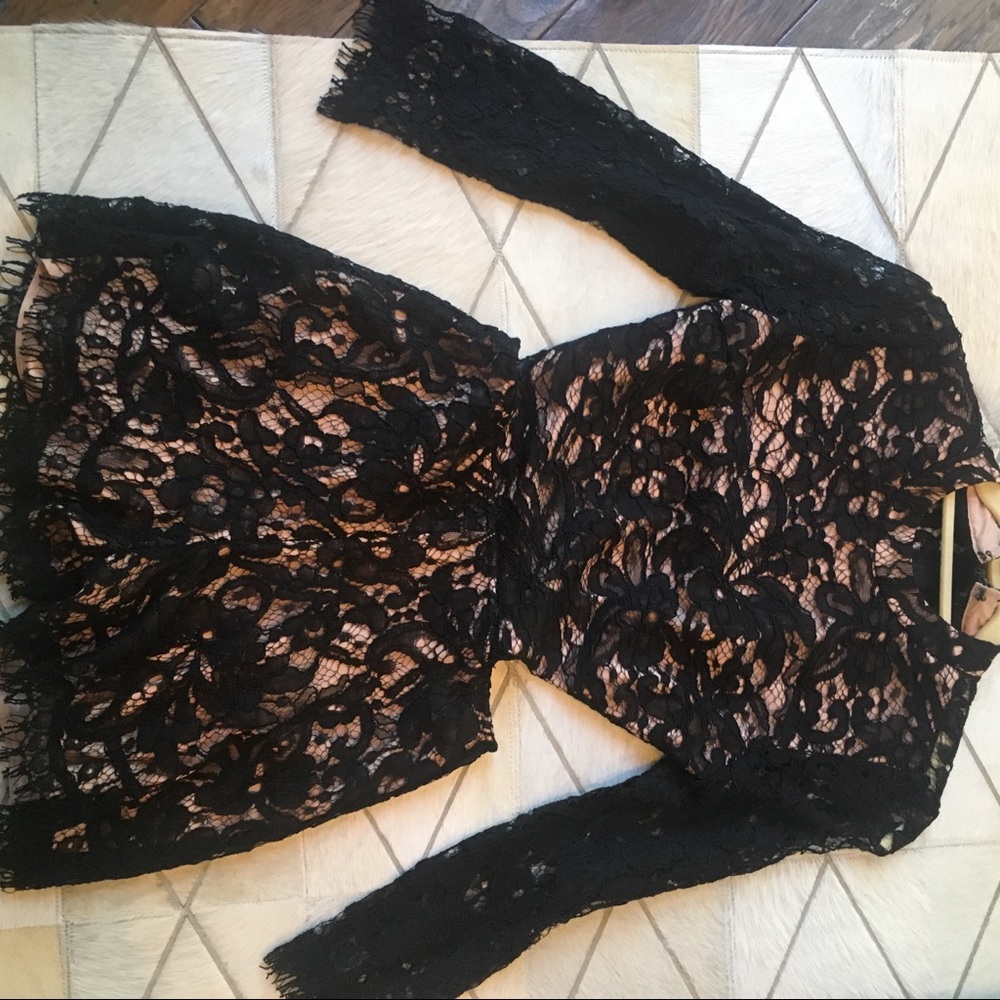Black lace romper