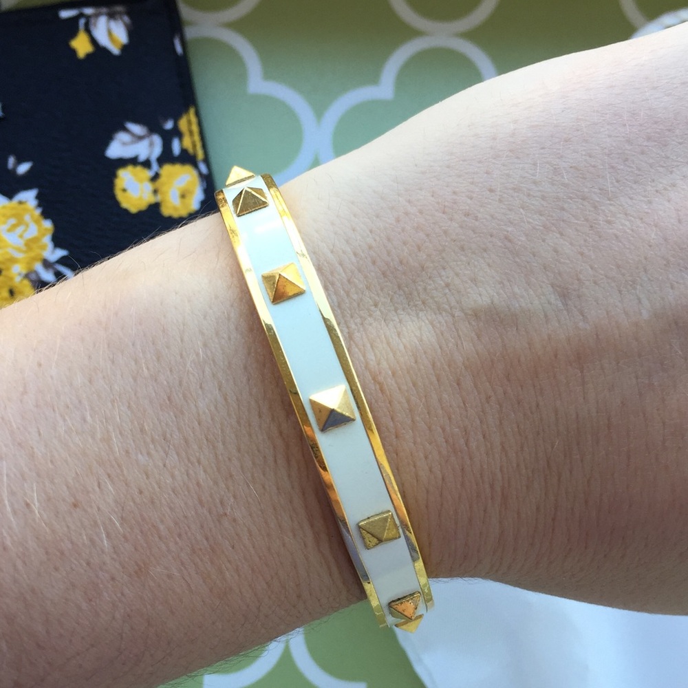 Coach Bangle Bracelet - Ivory/Gold tone