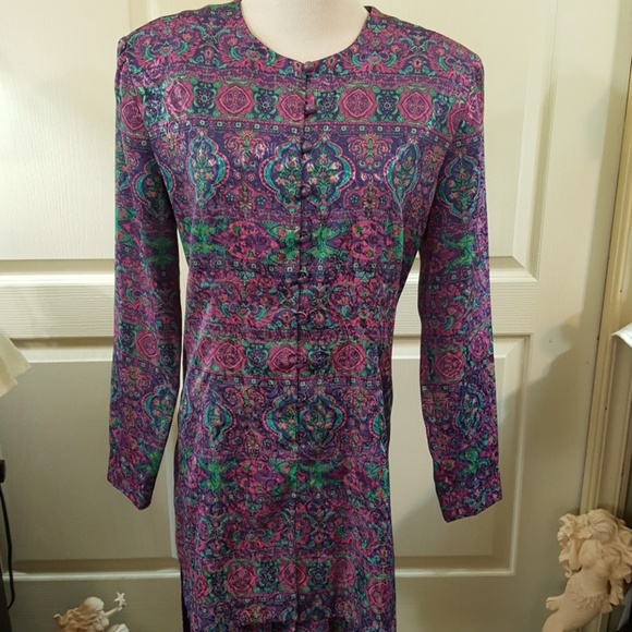 "Schrader" Silky Dress. Beautiful! Size 12. - Picture 2 of 8