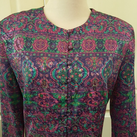 "Schrader" Silky Dress. Beautiful! Size 12. - Picture 3 of 8