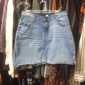 Frayed Denim Skirt