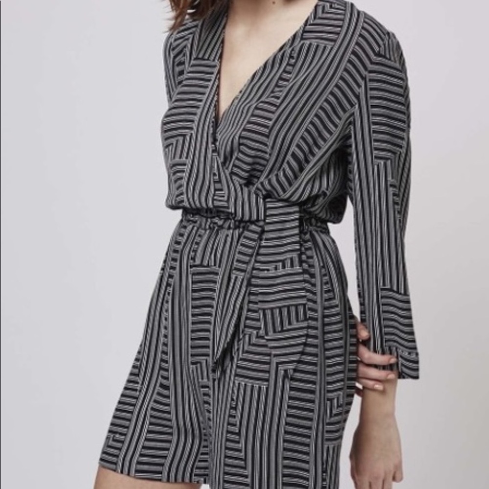 Top Shop Black Striped Romper ✨💕