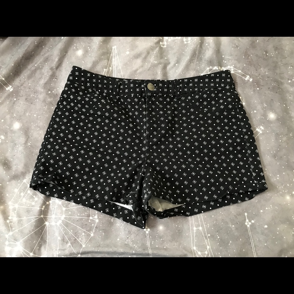 Black printed shorts