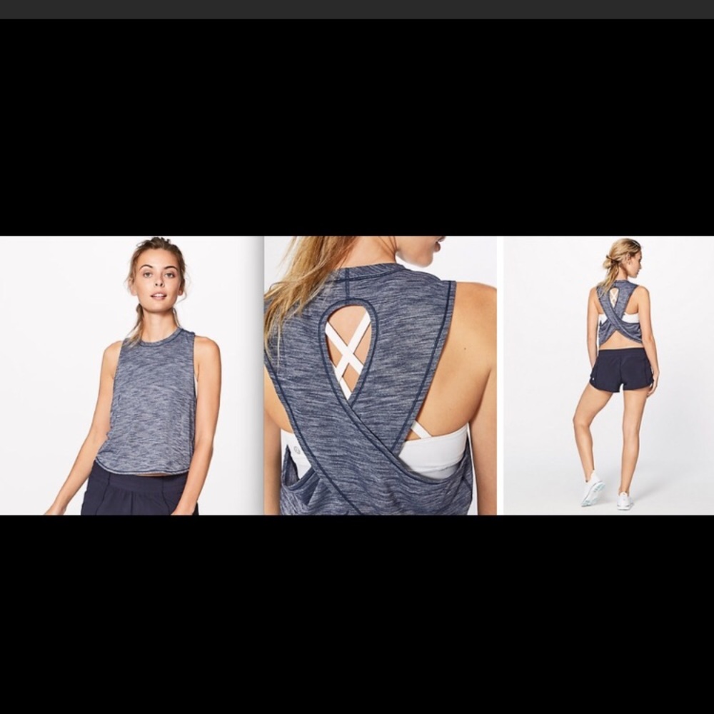 Lululemon Fast as Light Tank Heather Blue