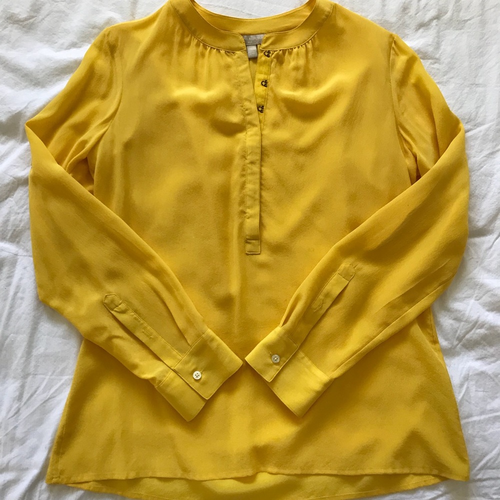 Banana Republic silk yellow blouse