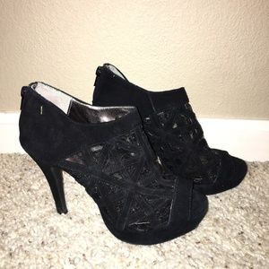 Jeffrey Campbell Ibiza Black Suede & Mesh Heels Jeffrey Campbell Ibiza Black Suede & Mesh Heels